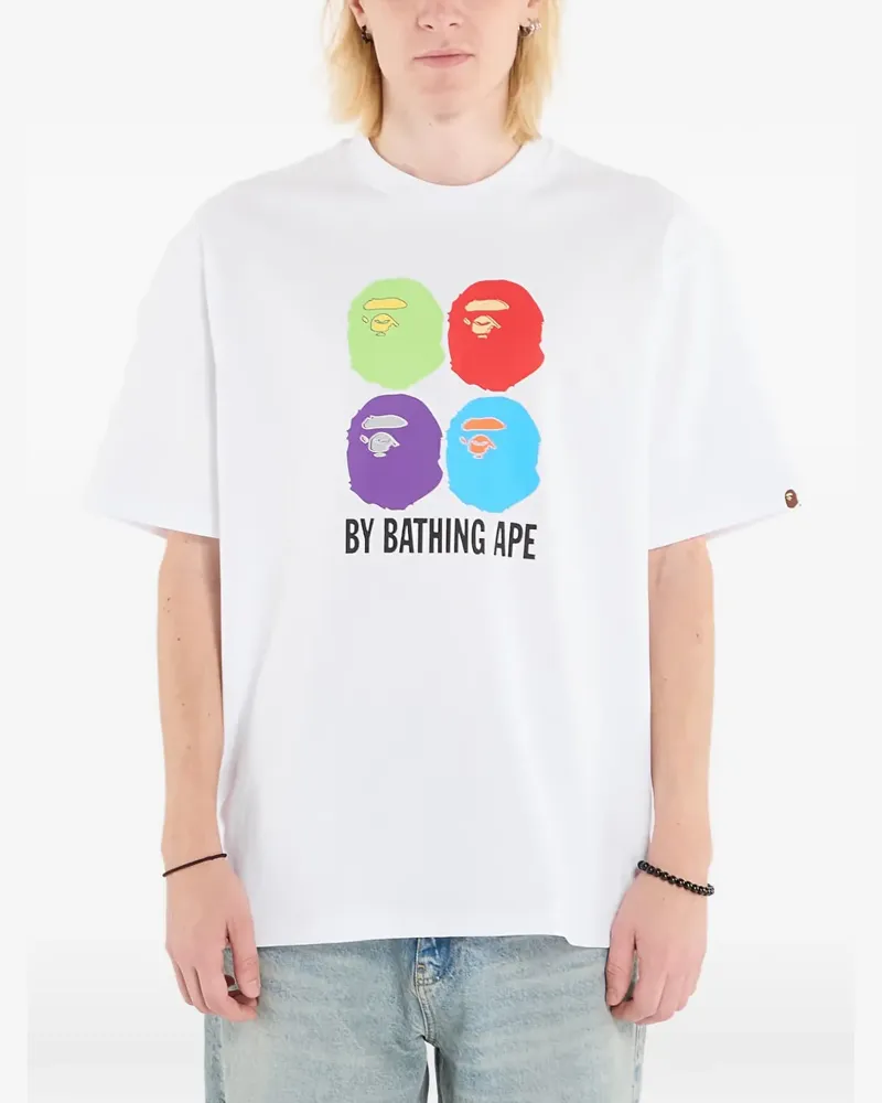 BAPE Multi Ape Head T-shirt - Weiß Weiß