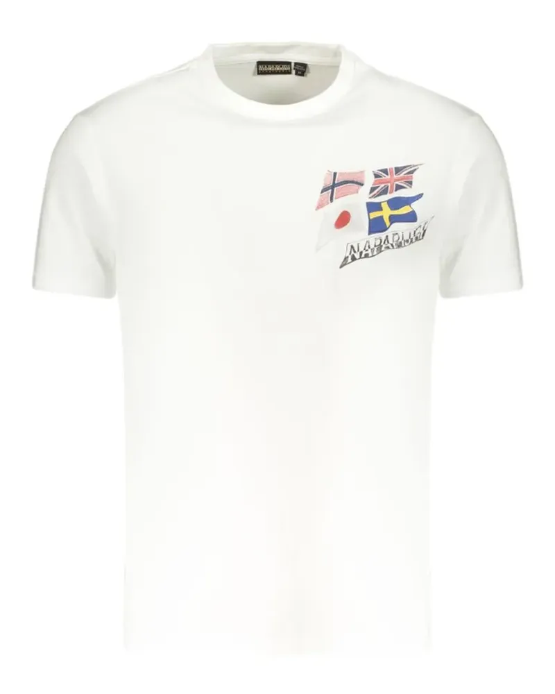 Napapijri T-Shirt mit grafischem Print - Weiß Weiß