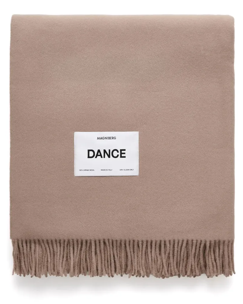 MAGNIBERG Decke mit Logo-Patch - Nude Nude