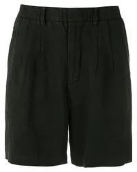 Handred Leinen-Shorts mit Falten Schwarz