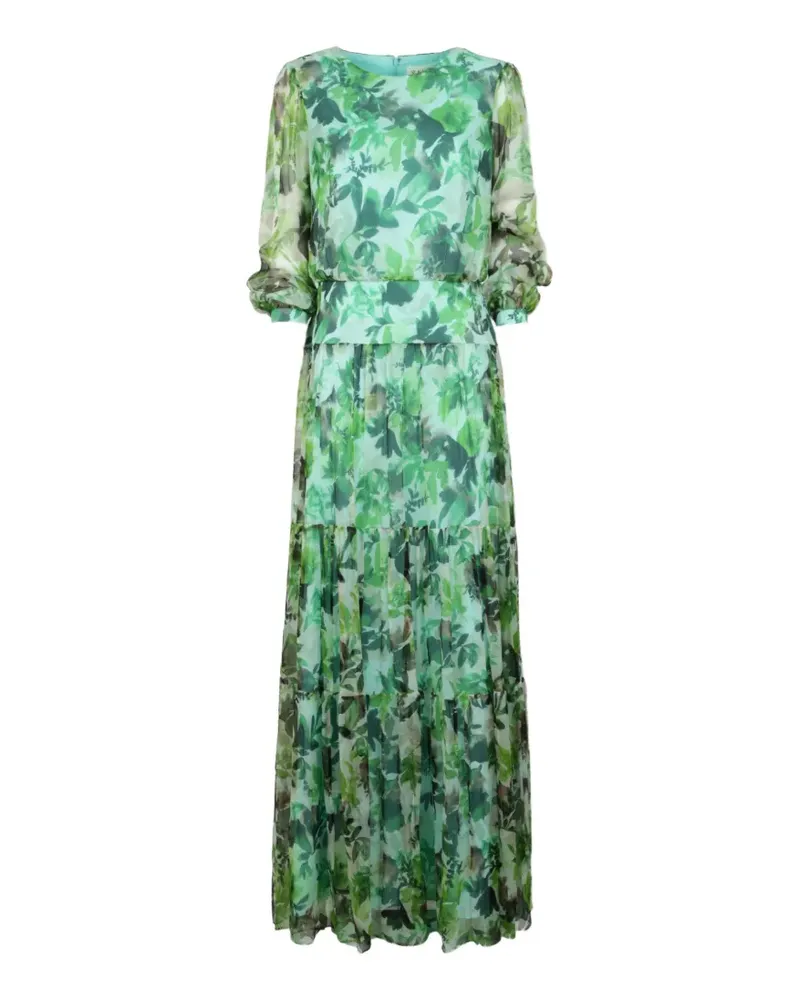 Saloni Isabel floral-print maxi dress - Grün Grün