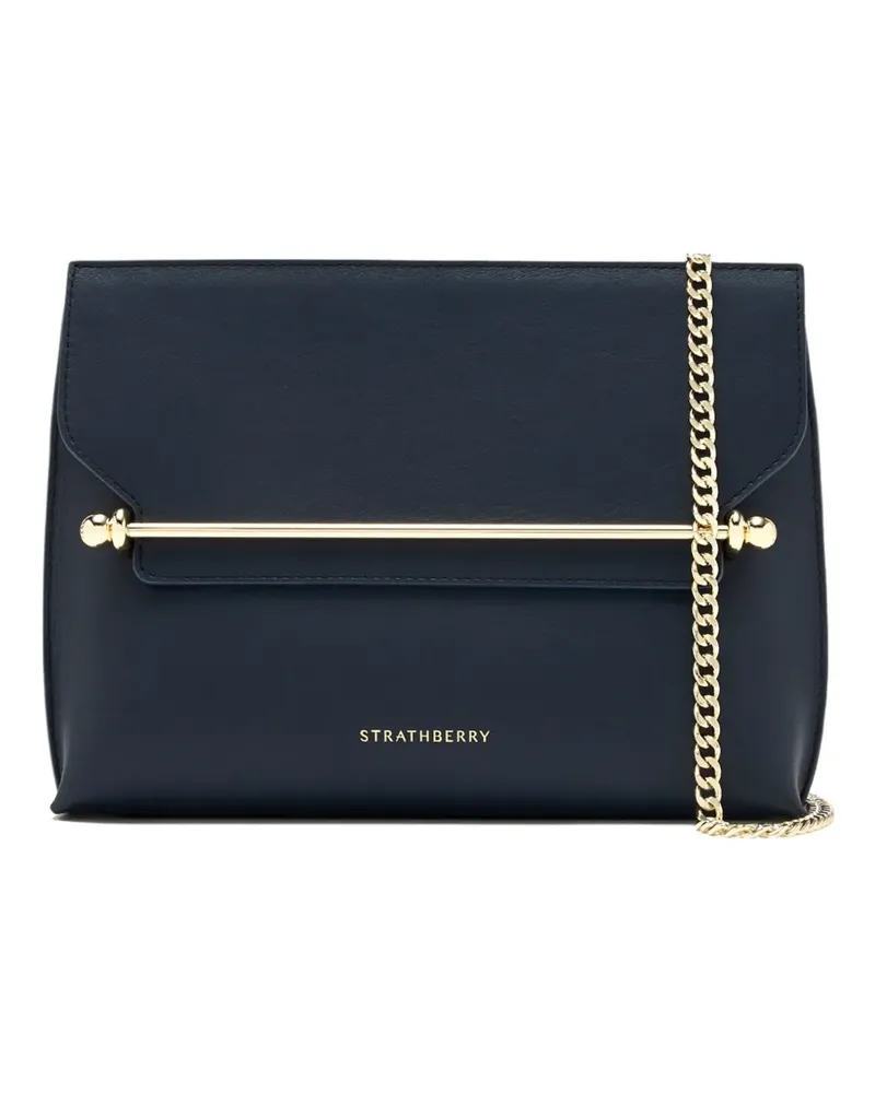 Strathberry Stylist Clutch mit Kettenriemen - Blau Blau