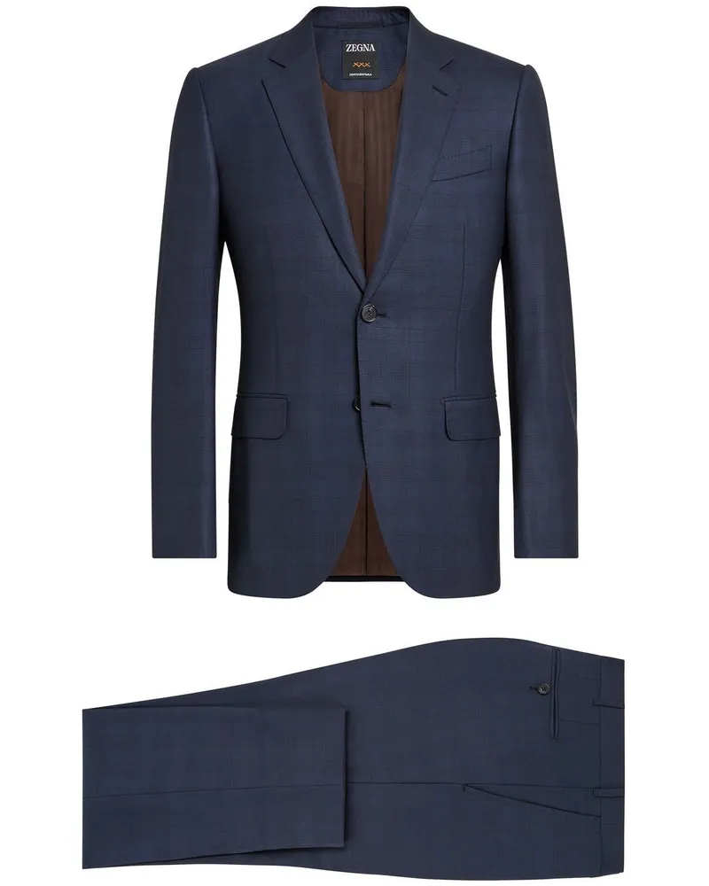 Ermenegildo Zegna Anzug mit Prince of Wales-Karo - Blau Blau