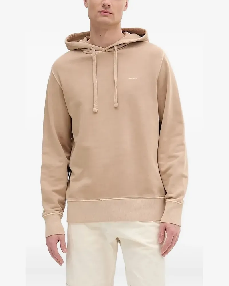 Gant Hoodie mit Logo-Stickerei - Nude Nude