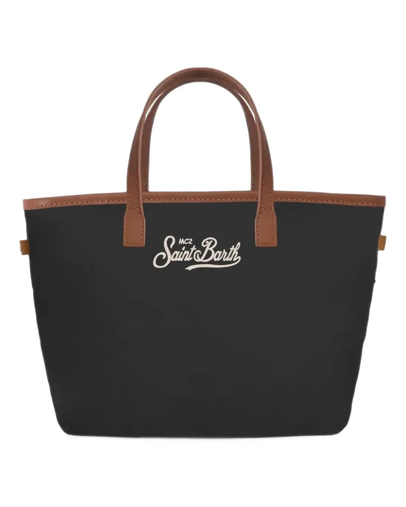 MC2 Saint Barth Mini City Tote Bag mit Logo-Stickerei - Schwarz Schwarz