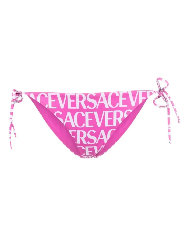 Versace Bikinihöschen mit Blatt-Print - Rosa Rosa