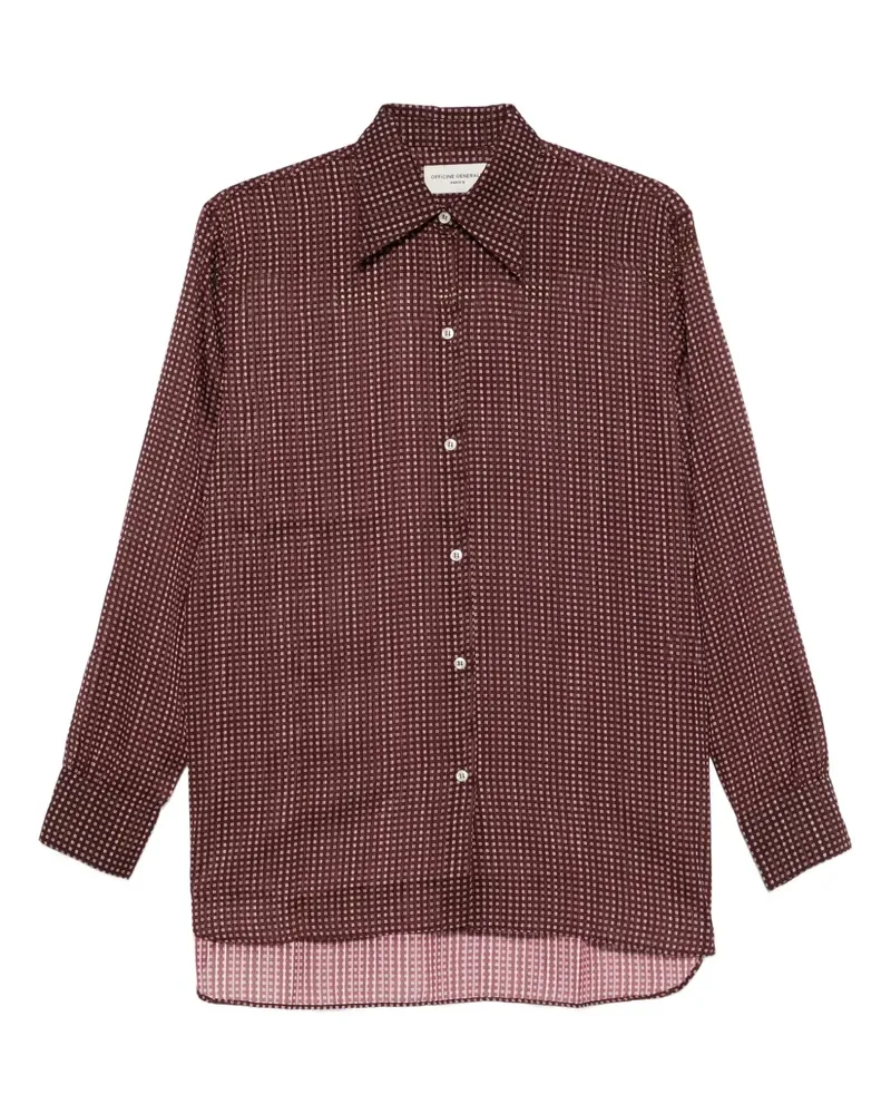 Officine Generale geometric-print shirt - Rot Rot