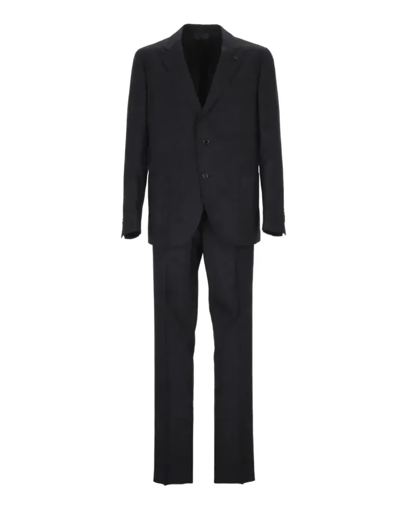 LARDINI single-breasted wool suit - Schwarz Schwarz