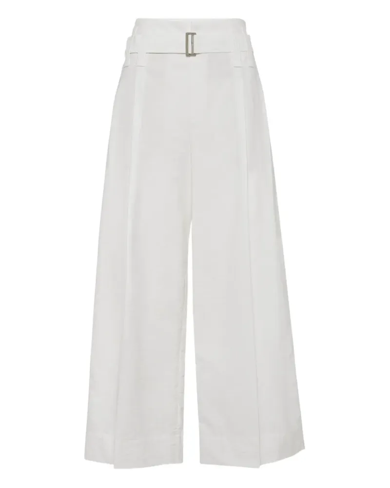 Brunello Cucinelli Plissierte Hose - Weiß Weiß