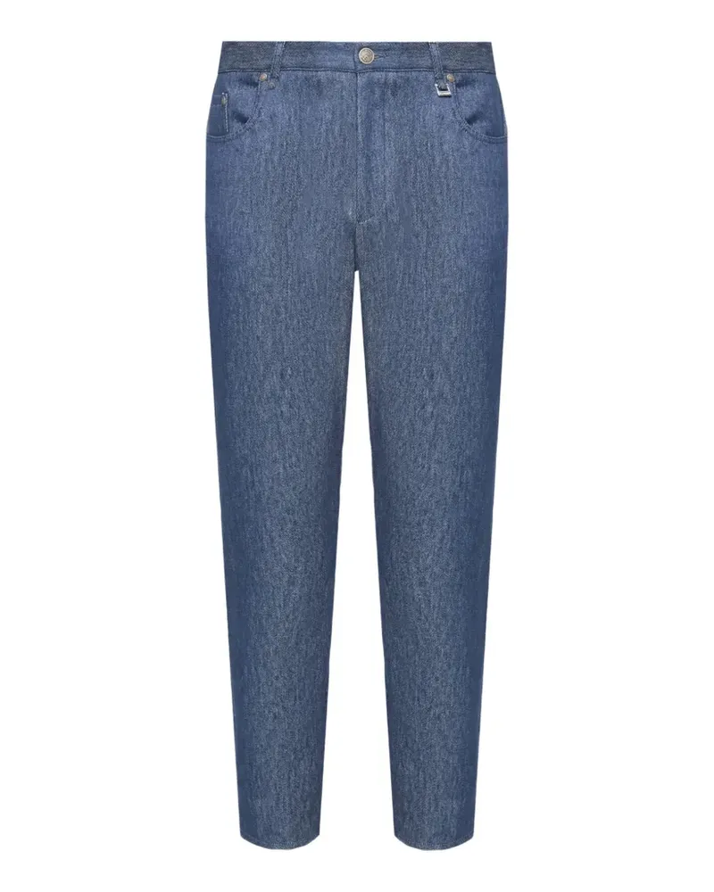 Tombolini Classic straight-leg wool trousers - Blau Blau
