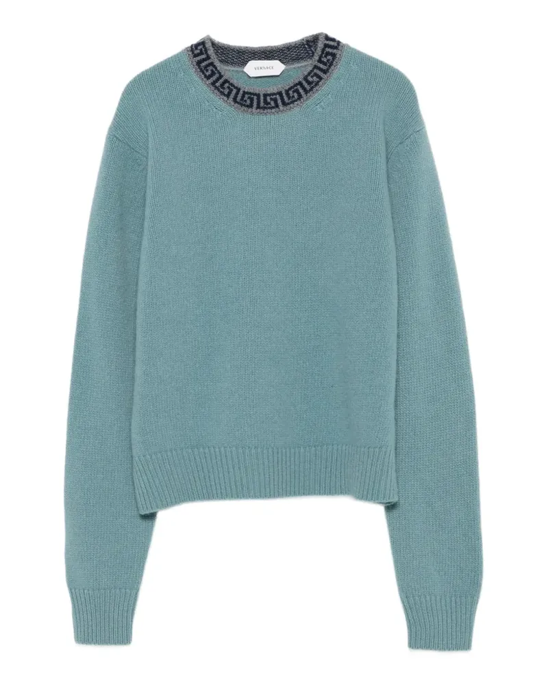 Versace Pullover mit Greca-Muster - Blau Blau