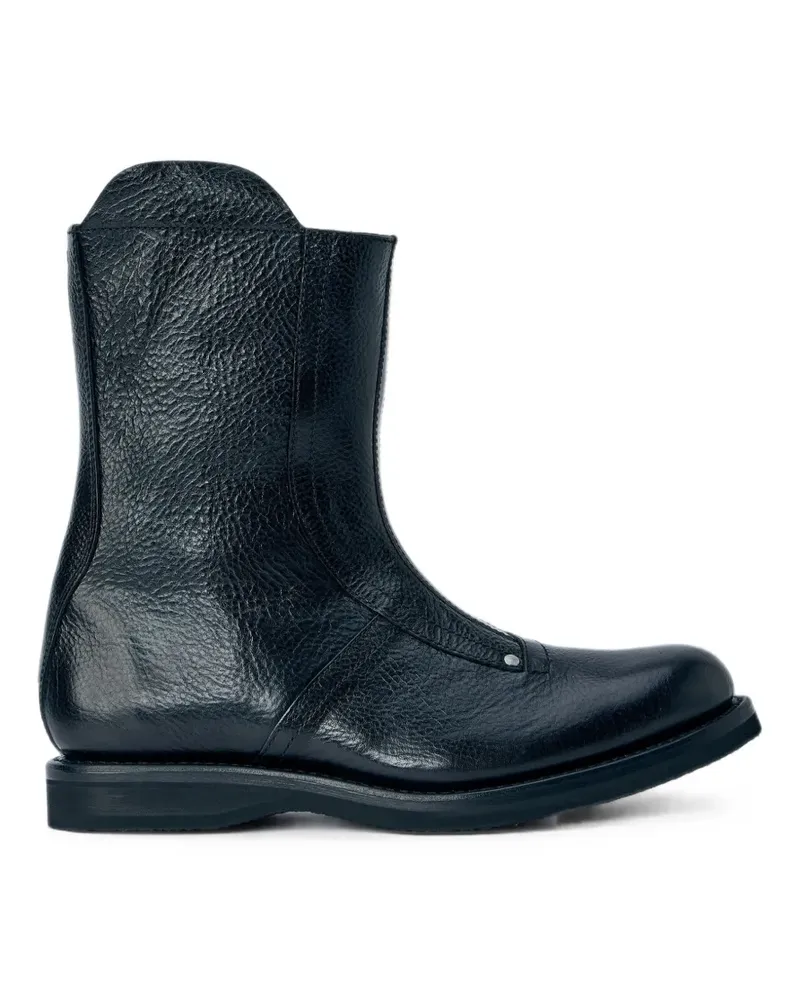 Our Legacy Moto strukturierte Stiefeletten mit Ziernähten - Schwarz Schwarz