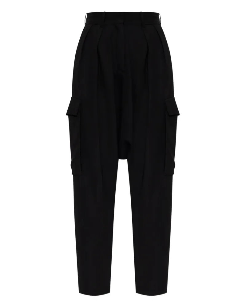 Loewe Plissierte Cargohose - Schwarz Schwarz