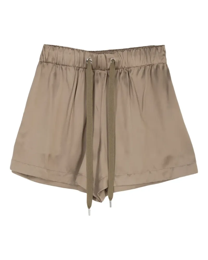 Sa Su Phi Valentina drawstring elastic-waistband shorts - Nude Nude