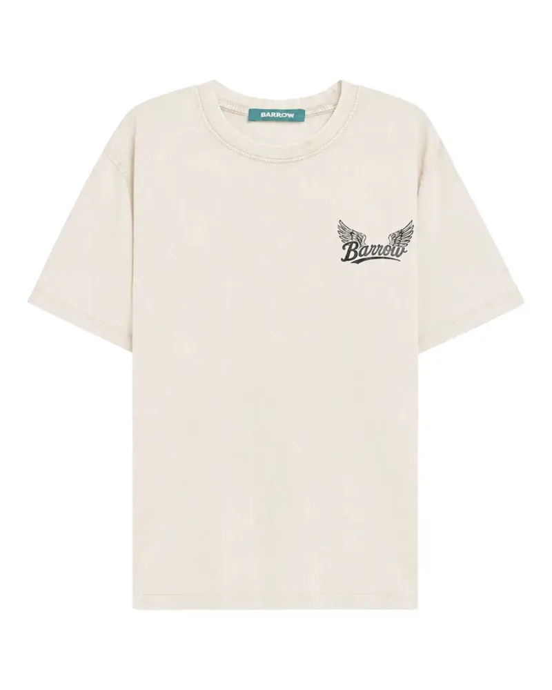 BARROW T-Shirt mit Logo-Print - Nude Nude