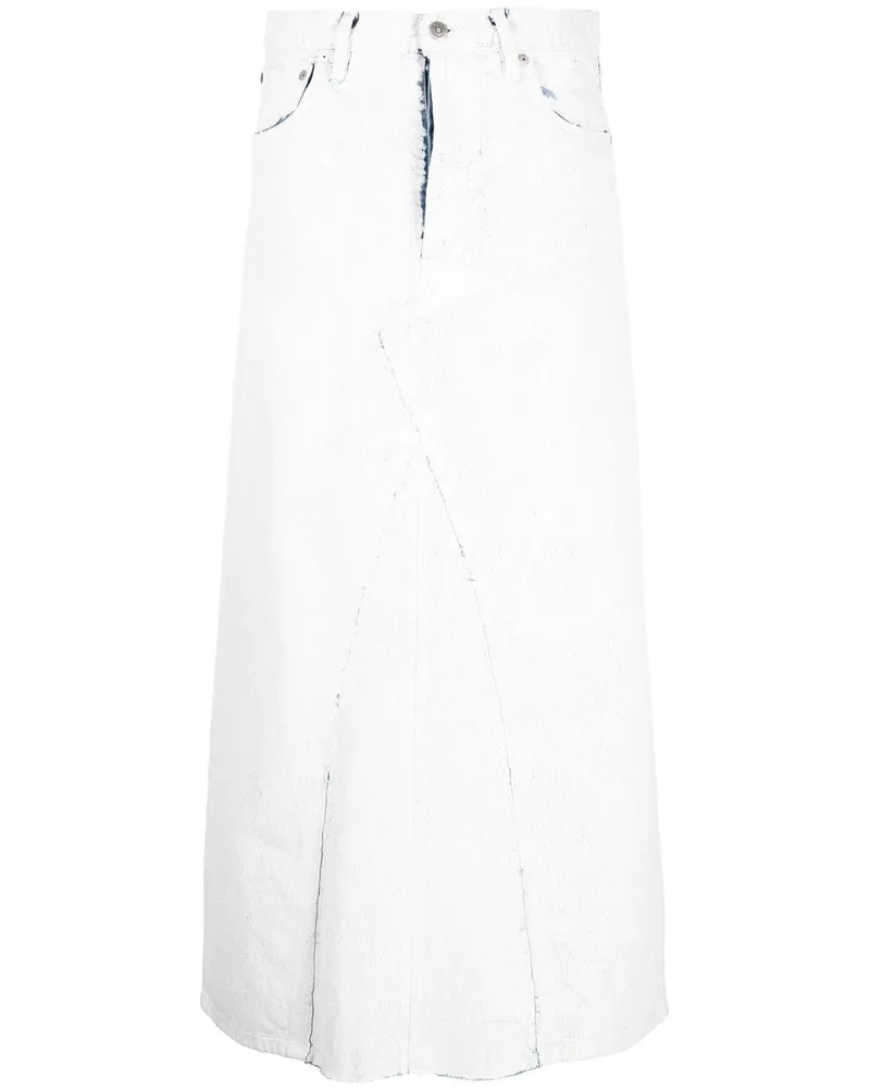 Maison Margiela Jeansrock mit hohem Bund - Weiß Weiß