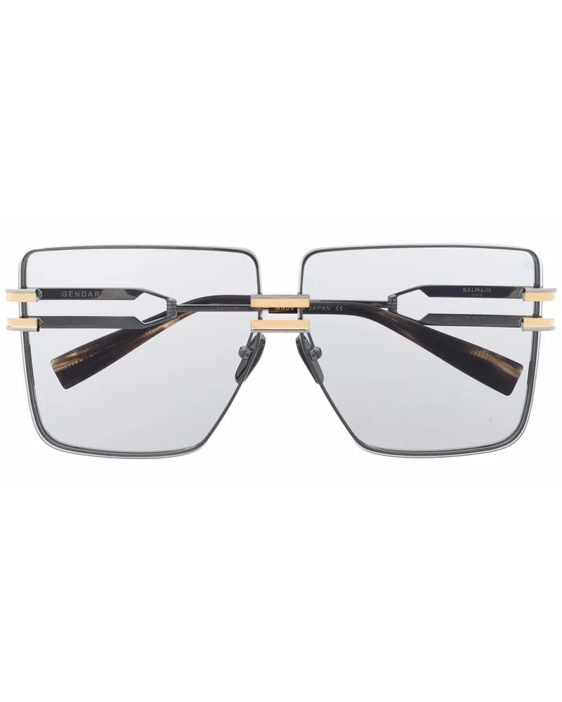 Balmain Sonnenbrille im Oversized-Look Silber