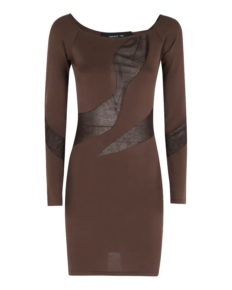 Federica Tosi sheer panel dress - Braun Braun
