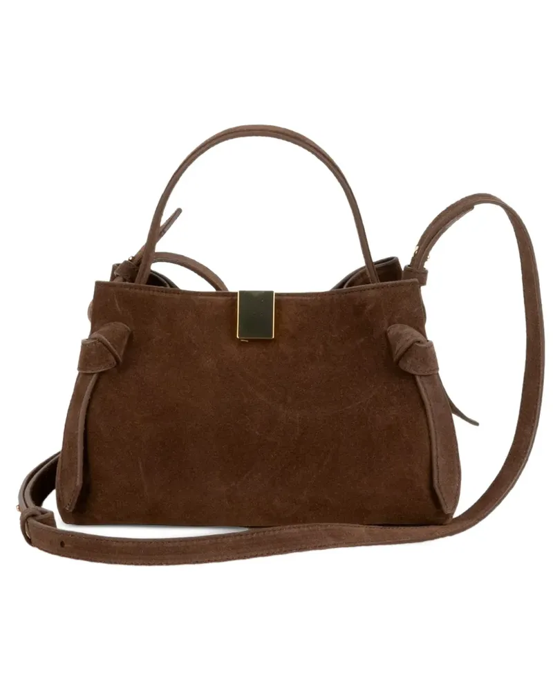 YUZEFI Mini Gyoza Tote Bag aus Wildleder - Braun Braun