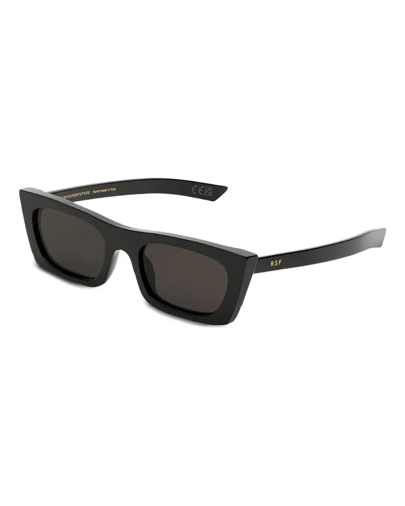 RETROSUPERFUTURE Fred 2.0 Sonnenbrille mit geometrischem Gestell - Schwarz Schwarz