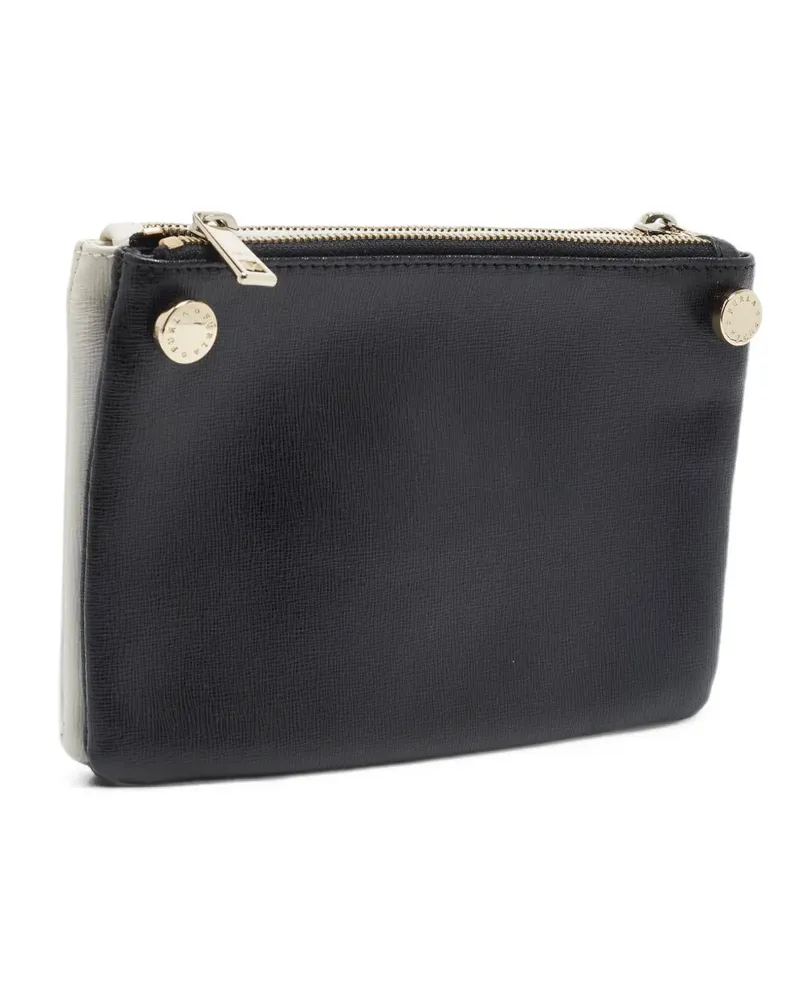 Furla double zip stud-detail clutch bag - Schwarz Schwarz