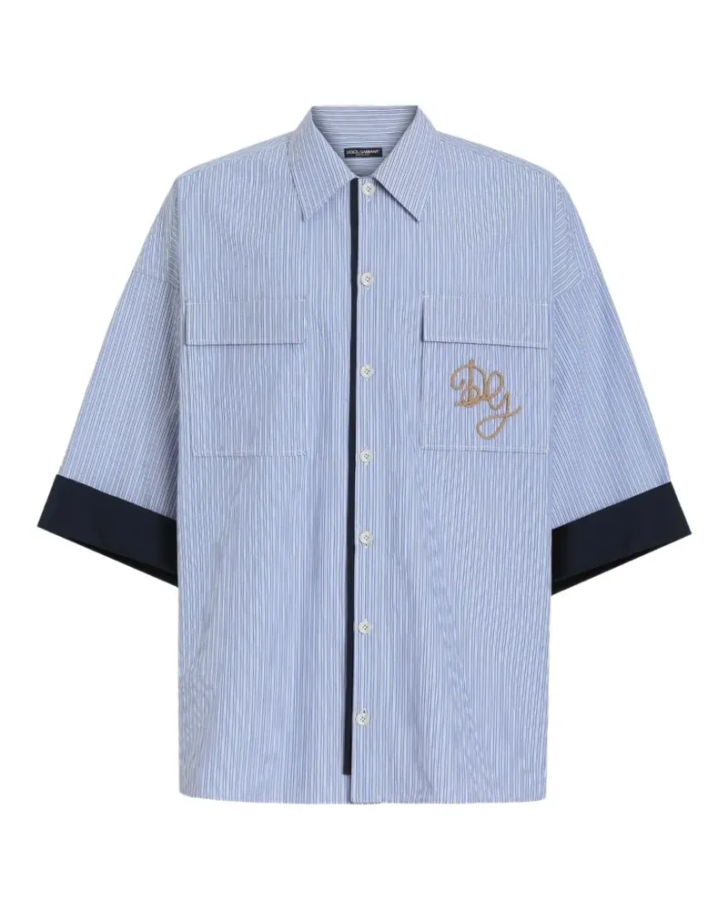 Dolce & Gabbana Gestreiftes Hemd - Blau Blau