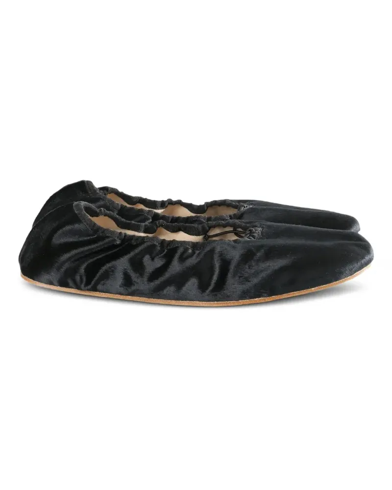 The Row Abgerundete Ballerinas - Schwarz Schwarz