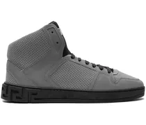 High-Top-Sneakers mit Greca-Prägung - Grau