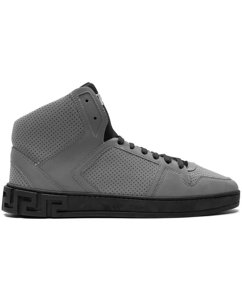 Versace High-Top-Sneakers mit Greca-Prägung - Grau Grau