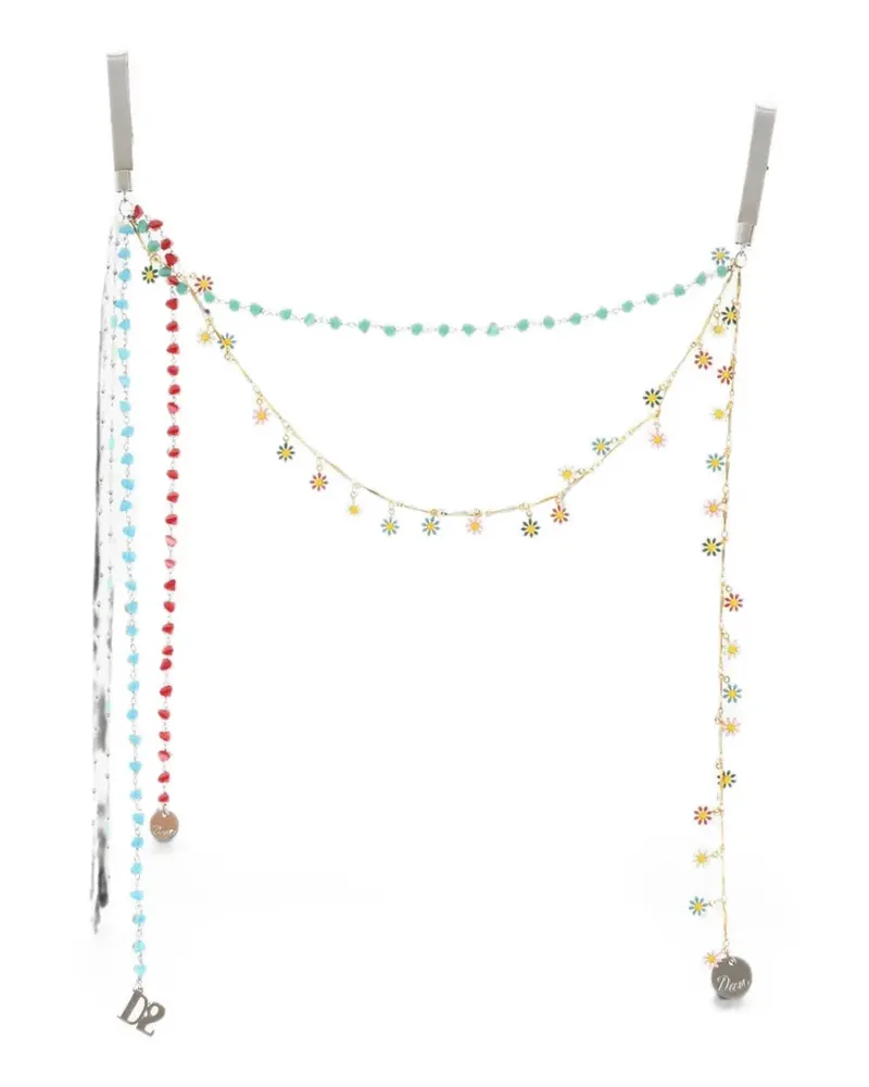 Dsquared2 shell and resin chain necklaces - Gold Gold