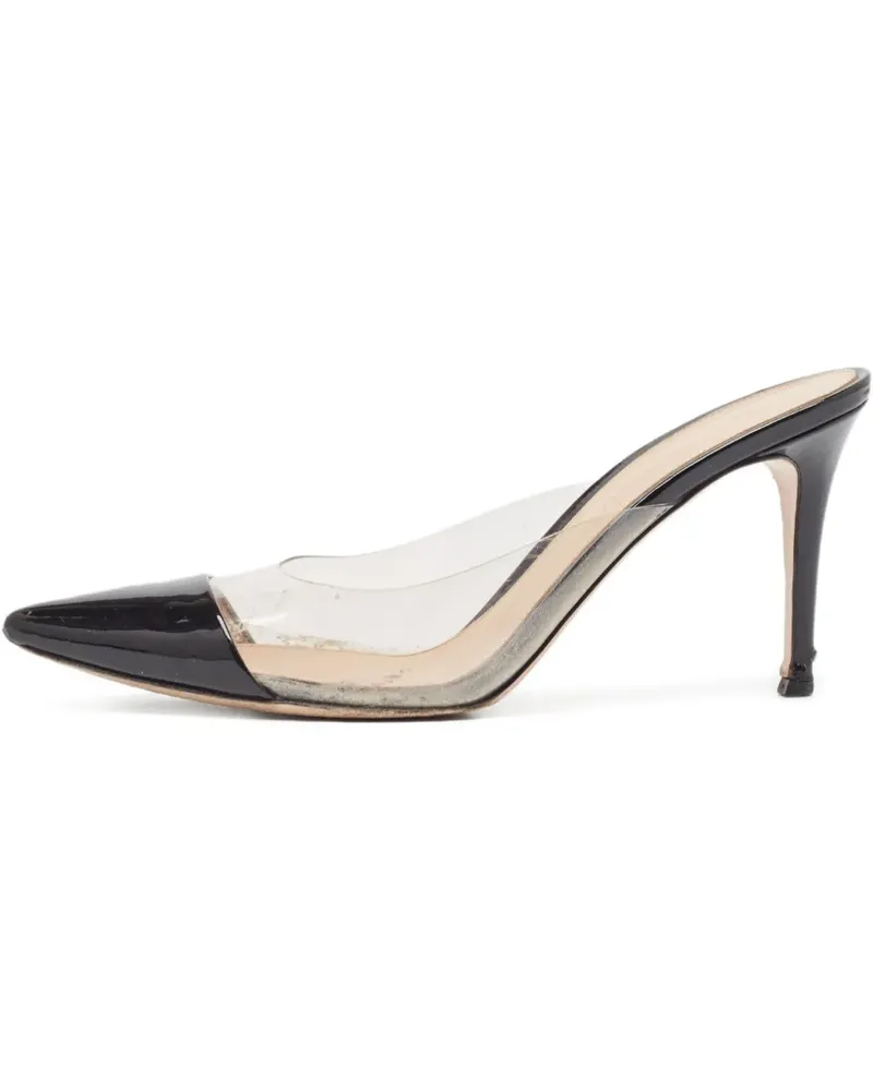 Gianvito Rossi Plexi Mules 85mm - Schwarz Schwarz