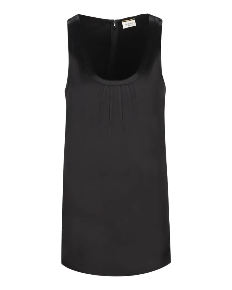 Saint Laurent Cassandre satin dress - Schwarz Schwarz