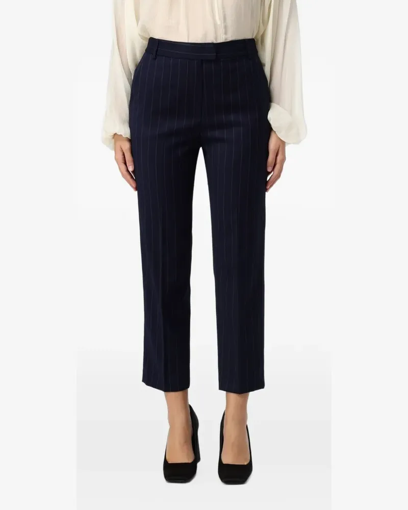Hanita pinstripe-pattern trousers - Blau Blau