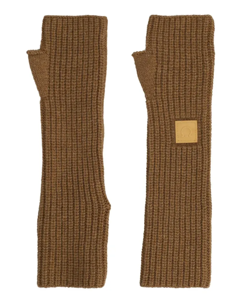 Ferragamo gancini wool gloves - Braun Braun