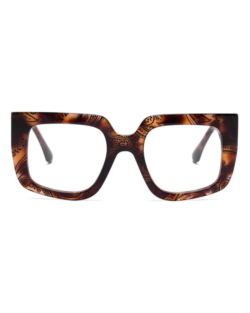 Etro Brille mit eckigem Gestell - Braun Braun