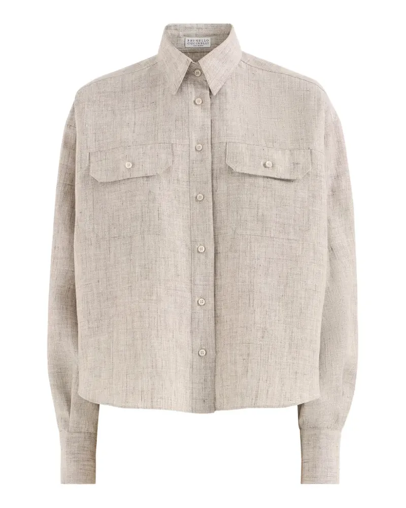 Brunello Cucinelli Verziertes T-Shirt - Nude Nude