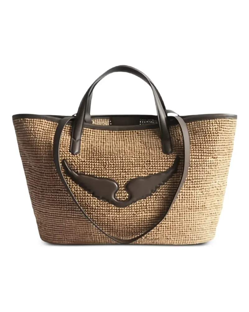 Zadig & Voltaire Gewebter Wings Tote Bag - Nude Nude