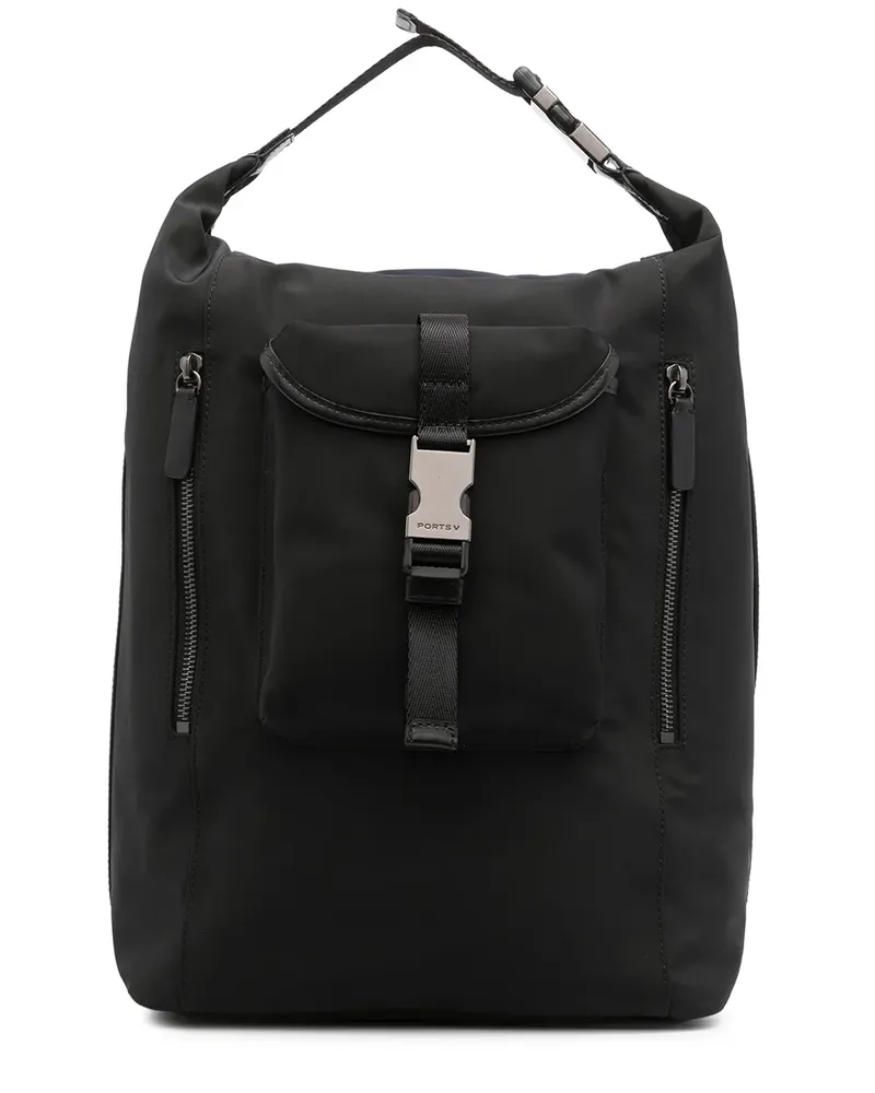 Ports V Rucksack mit Schnallen - Schwarz Schwarz