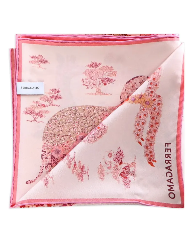 Ferragamo floral silk scarf - Rosa Rosa