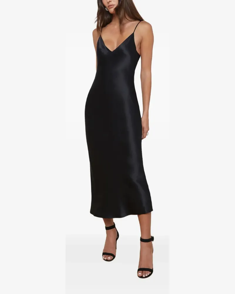 L'Agence Seridie midi dress - Schwarz Schwarz