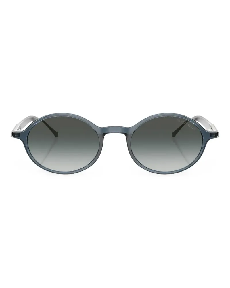 Giorgio Armani Sonnenbrille mit ovalem Gestell - Blau Blau