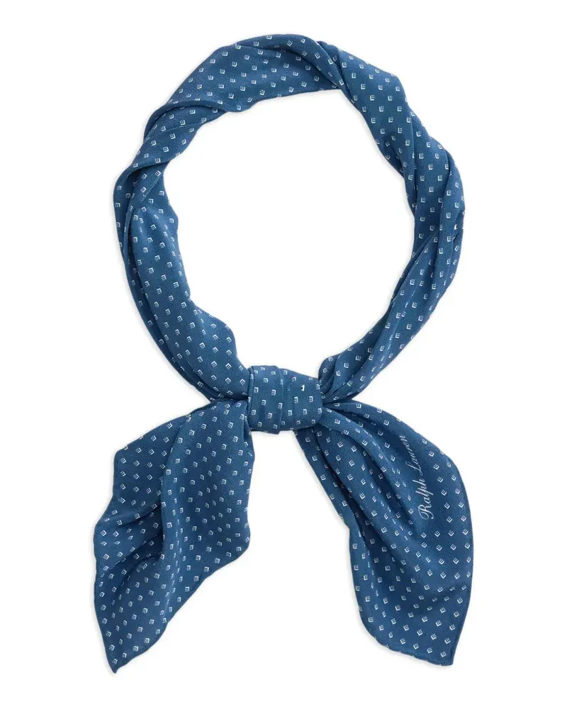 Ralph Lauren Halstuch aus Seide mit Print - Blau Blau