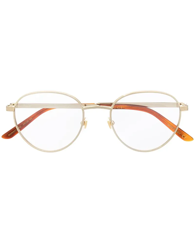 Gucci Brille mit rundem Gestell - Silber Silber
