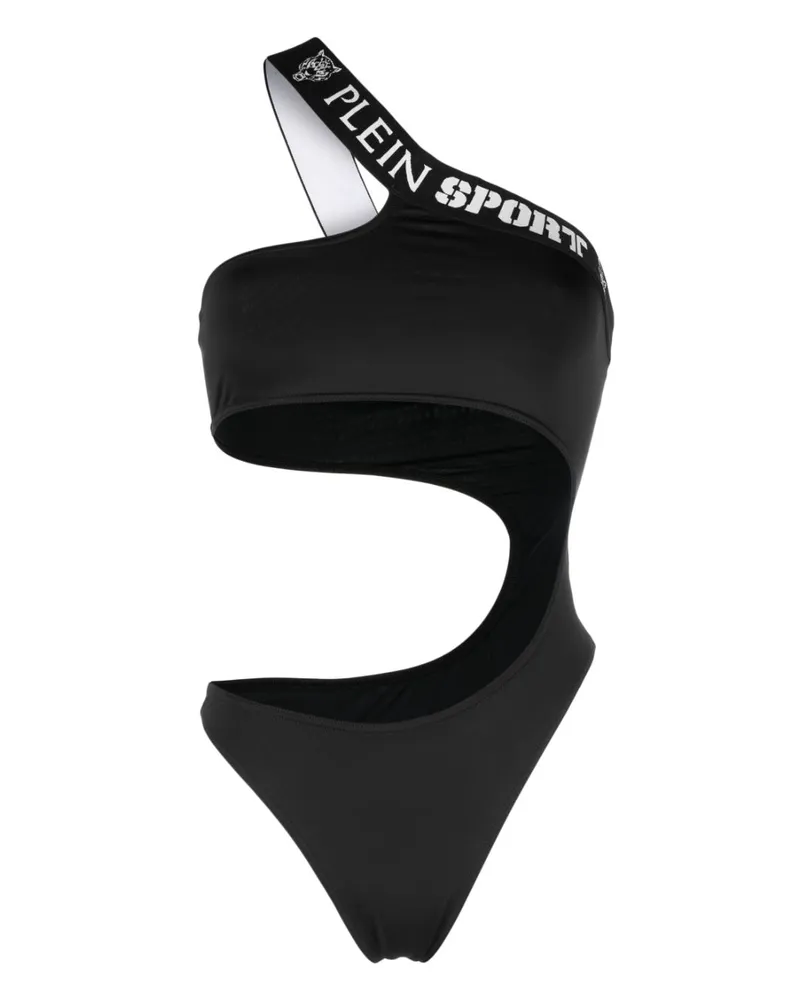 Philipp Plein Asymmetrischer Badeanzug - Schwarz Schwarz