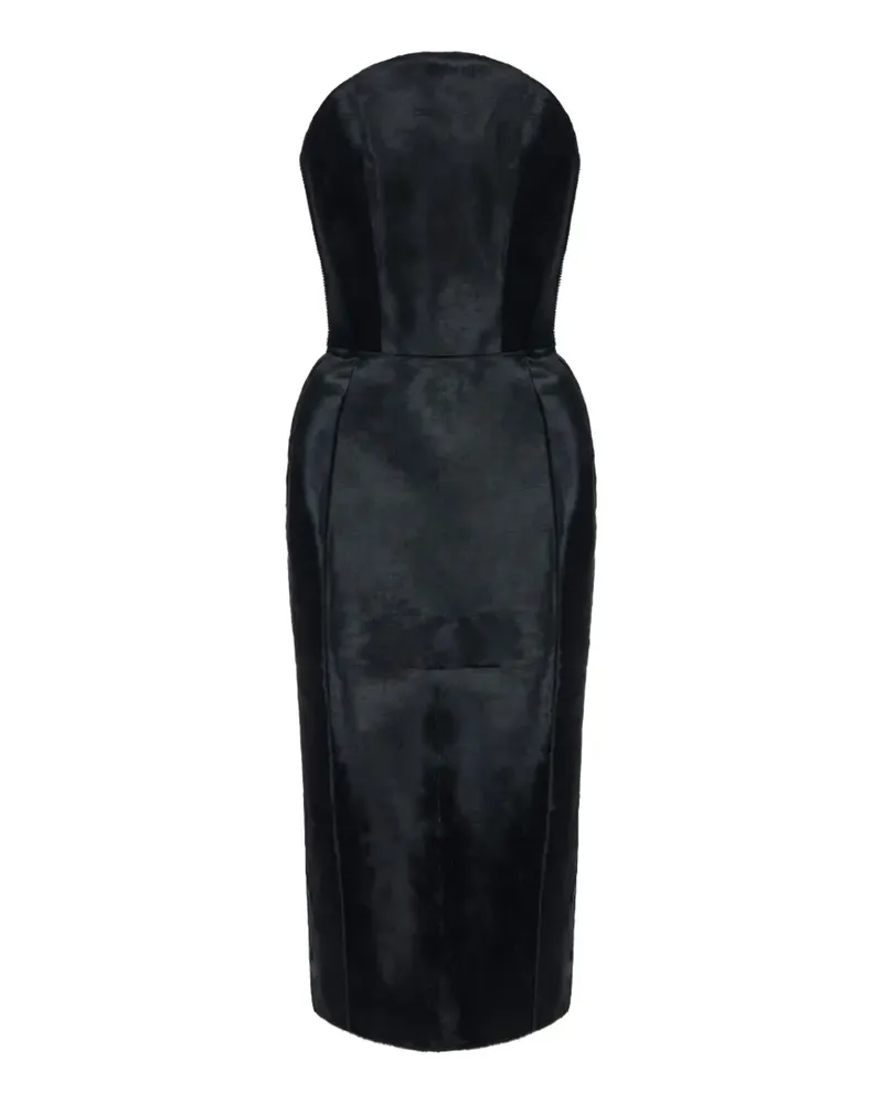 Elisabetta Franchi Kleid aus Leder - Schwarz Schwarz