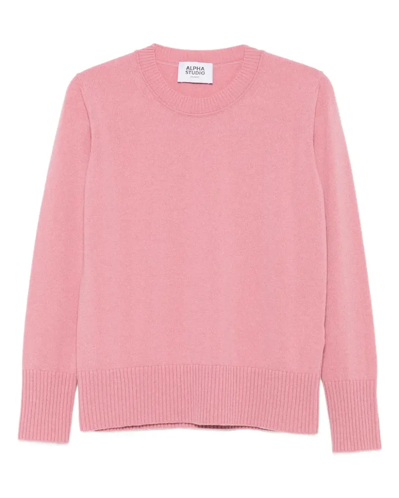 Alpha Studio round-neck sweater - Rosa Rosa
