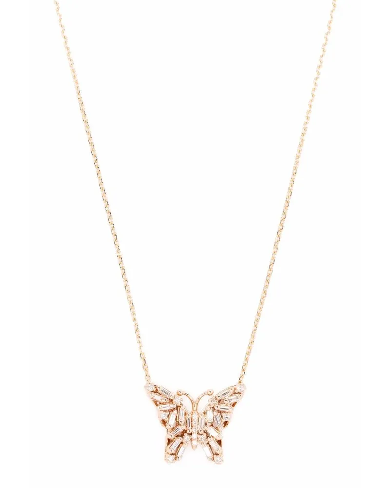 Suzanne Kalan 18kt Rotgoldhalskette mit Diamanten - Rosa Rosa