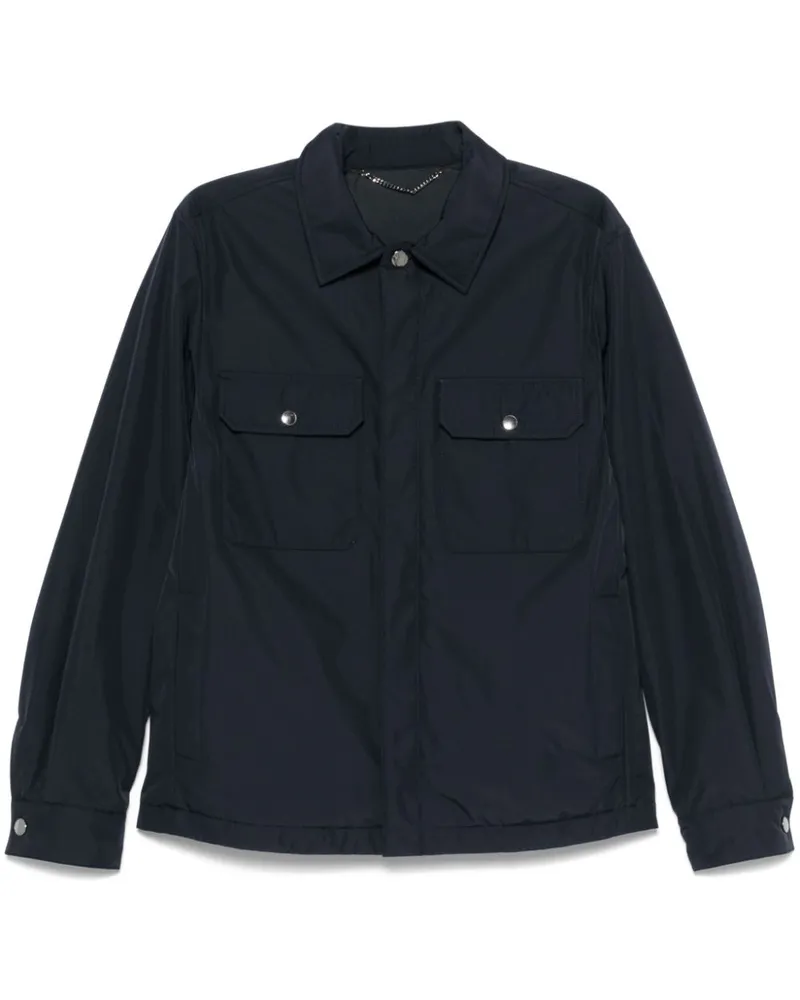 Canali Jacke mit klassischem Kragen - Blau Blau