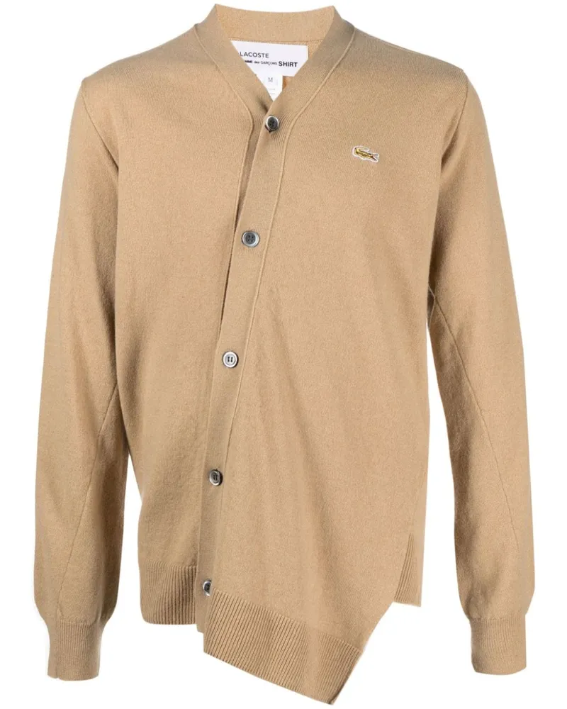Comme des Garçons x Lacoste Asymmetrischer Cardigan - Braun Braun