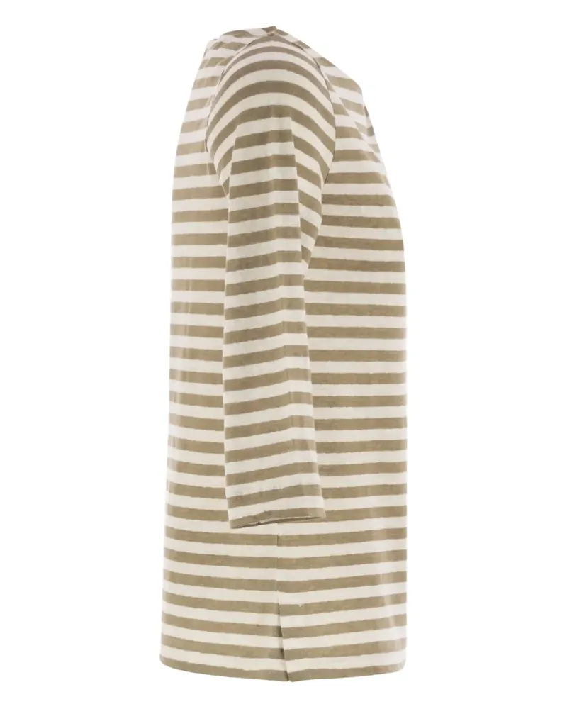 Majestic Gestreiftes T-Shirt - Nude Nude